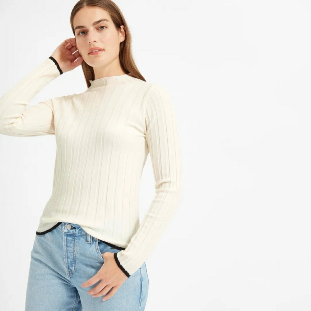 NWT Everlane Luxe Wool Rib Mockneck